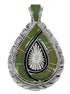 Sterling Silver Turquoise Inlay Southwest Pendant EX28929